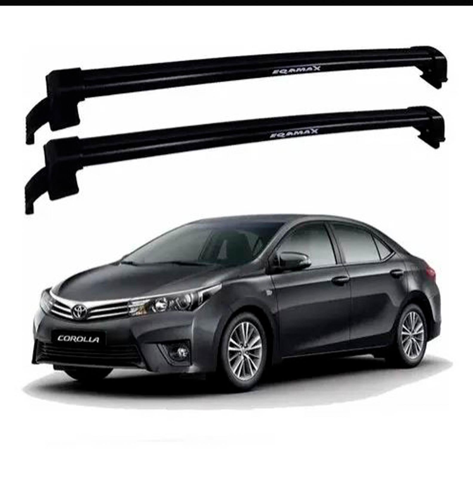 Barras De Techo Eqmax New Wave Aluminio Toyota Corolla Negro ProtecCar