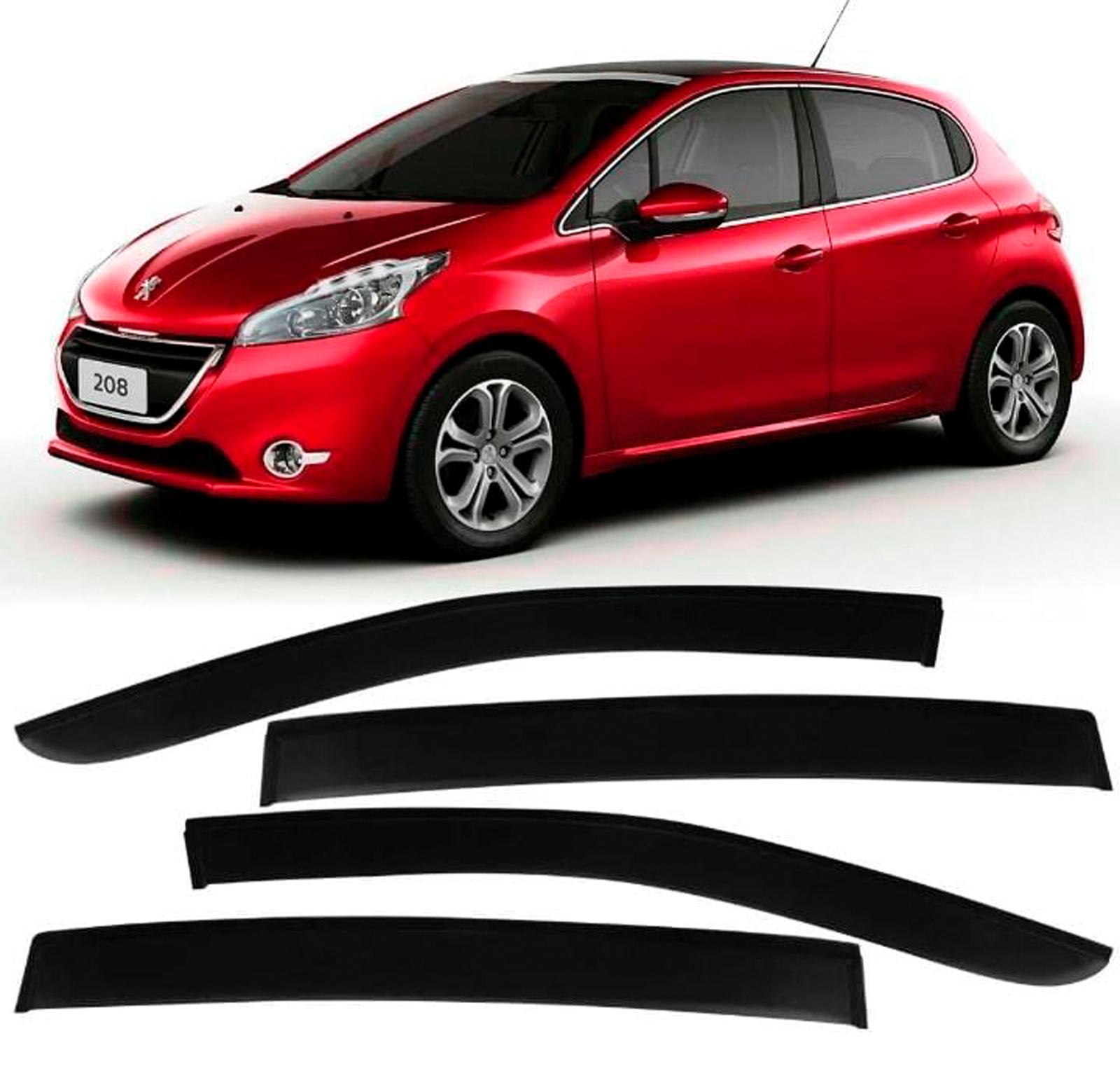 Acrílicos ventanilla TGpoli acrílico Peugeot 208 Negro