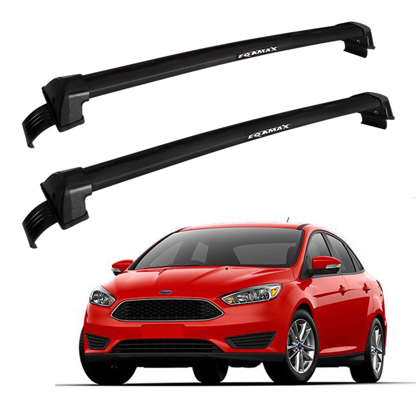 Barras de techo Eqmax New Wave aluminio Novo Focus Negro