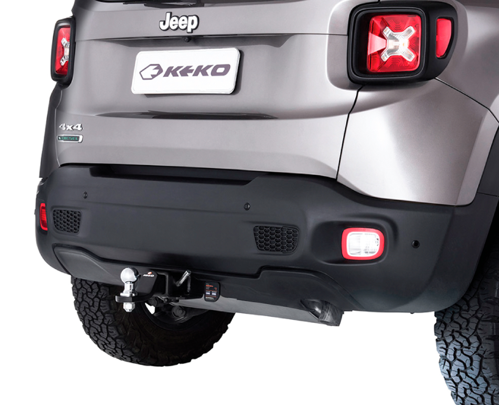 Enganche De Trailer Keko Acero Carbono Negro Jeep Renegade 2015+ 1500 kg