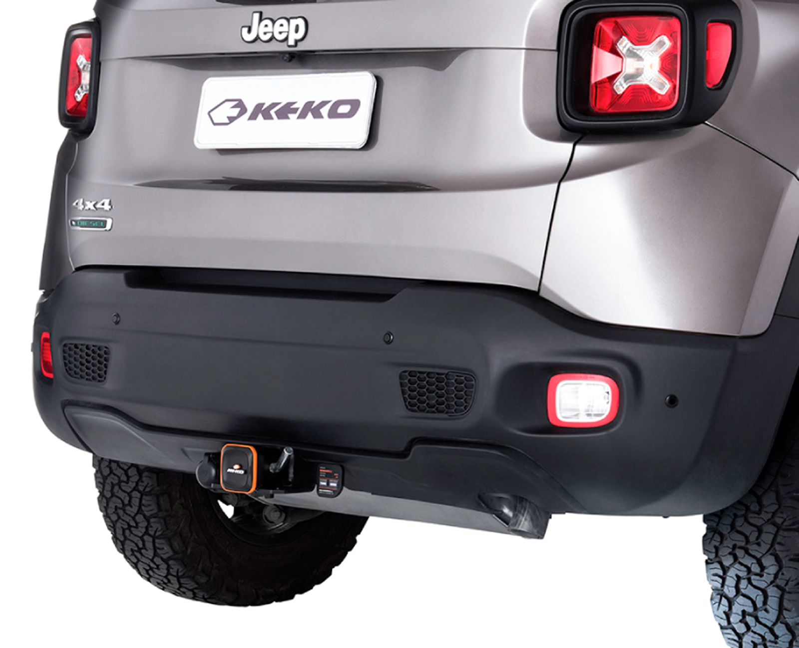 Enganche De Trailer Keko Acero Carbono Negro Jeep Renegade 2015+ 1500 kg