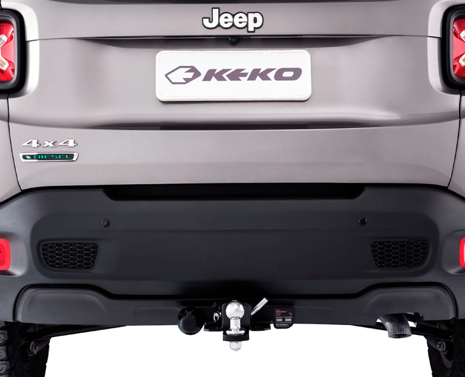 Enganche De Trailer Keko Acero Carbono Negro Jeep Renegade 2015+ 1500 kg