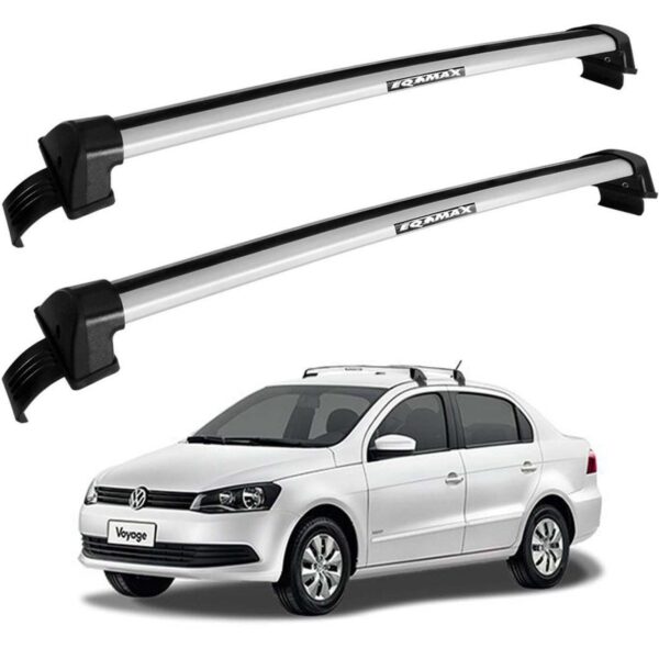 Barras De Techo Eqmax New Wave Aluminio Gris Volkswagen Gol Sedán G6 y G7 (2013+)