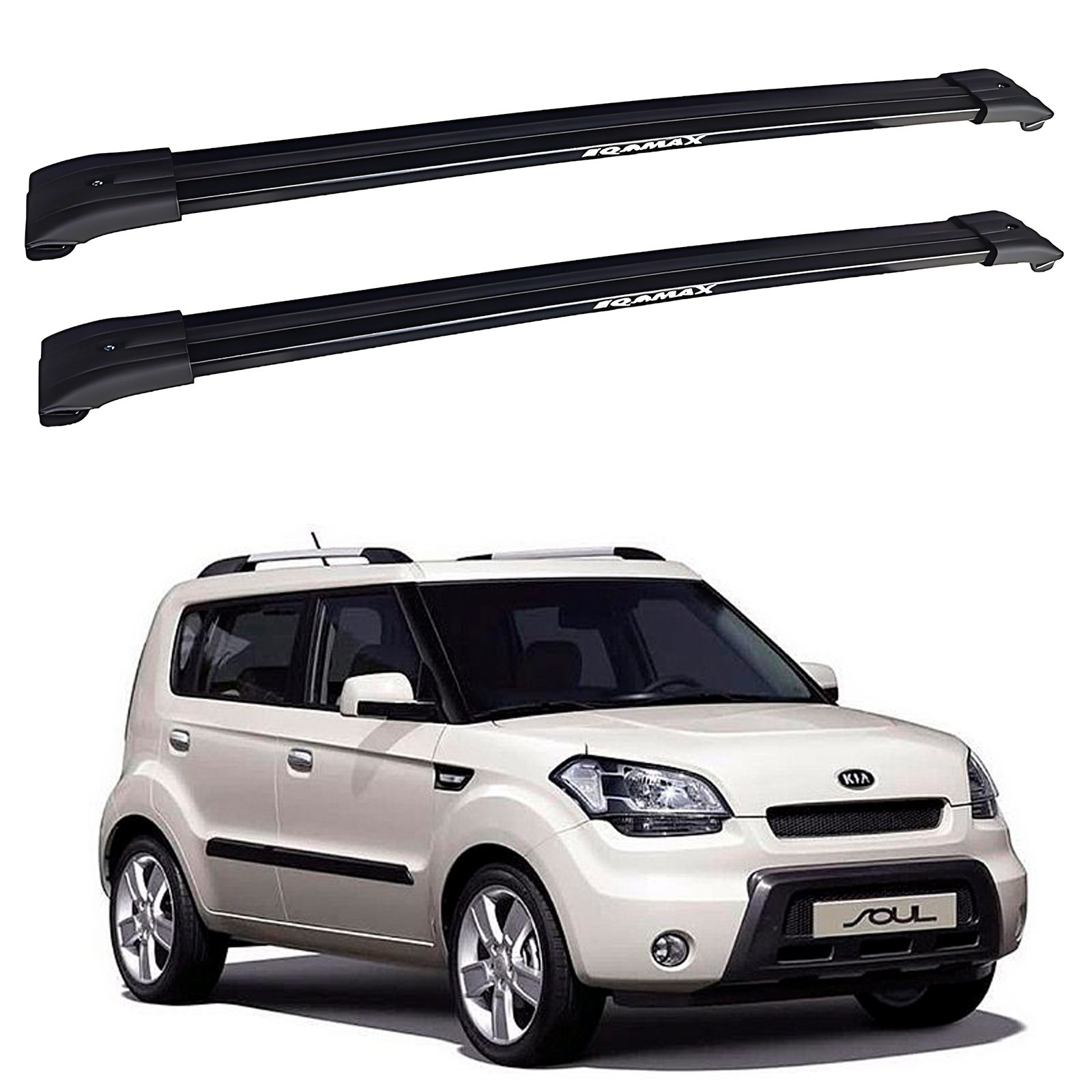 Barras De Techo Eqmax Travessa Kia Soul 2010-2014 Negro