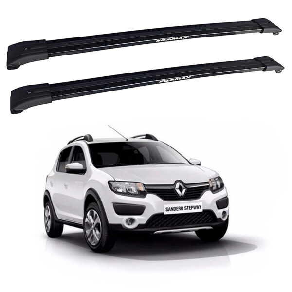 Barras De Techo Rurales Eqmax Travessa Aluminio Negro Renault Sandero 2015-2019