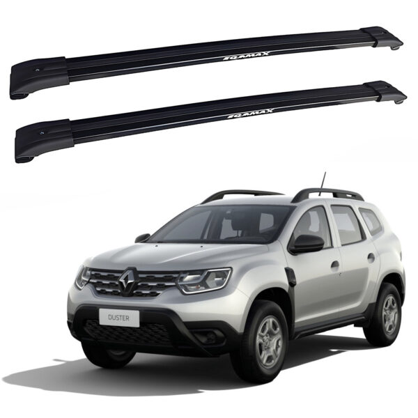 Barras De Techo Rurales Eqmax Travessa Aluminio Negro Renault Duster 2021+