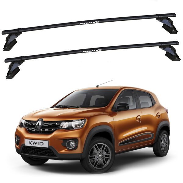 Barras De Techo Eqmax Acero Negro Renault Kwid Hatch 2017+