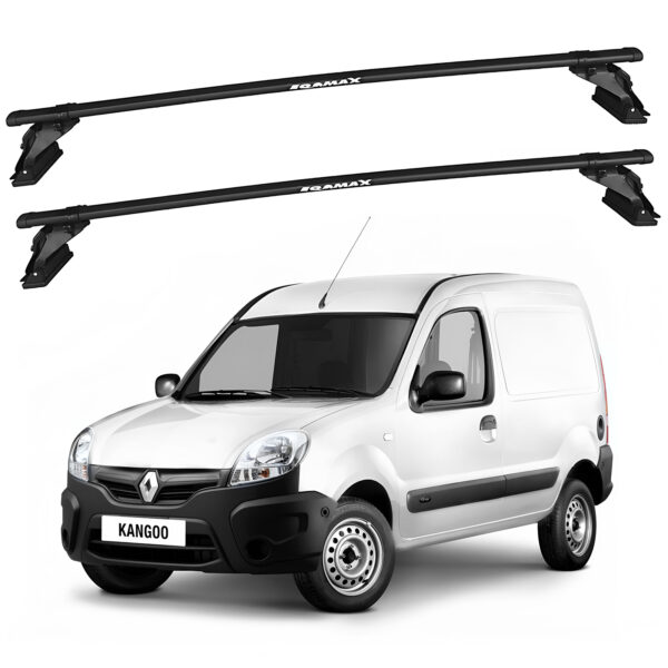 Barras De Techo Eqmax Acero Negro Renault Kangoo 2000-2019