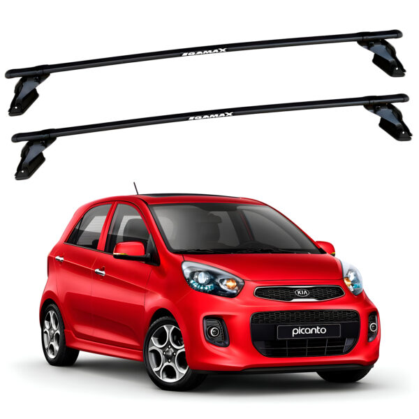 Barras De Techo Eqmax Acero Negro KIA Picanto 2014-2015