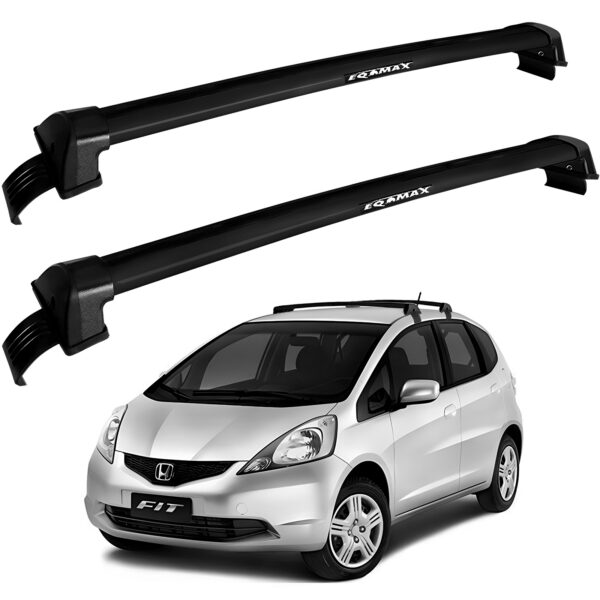 Barras De Techo Eqmax New Wave Aluminio Negro Honda Fit 2009-2014