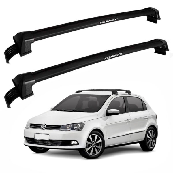 Barras De Techo Eqmax New Wave Aluminio Negro Volkswagen Gol 4 puertas 2012+