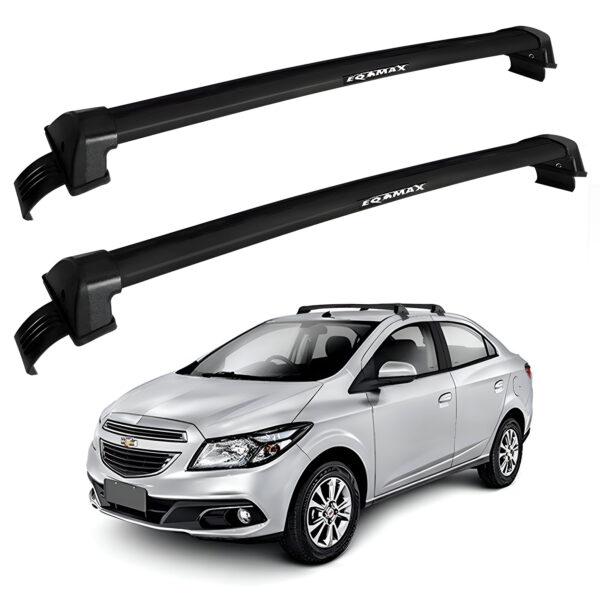 Barras De Techo Eqmax New Wave Aluminio Negro Chevrolet Prisma 2013-2019