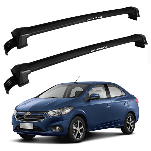 Barras De Techo Eqmax New Wave Aluminio Negro Chevrolet Joy Plus 2020+ 
