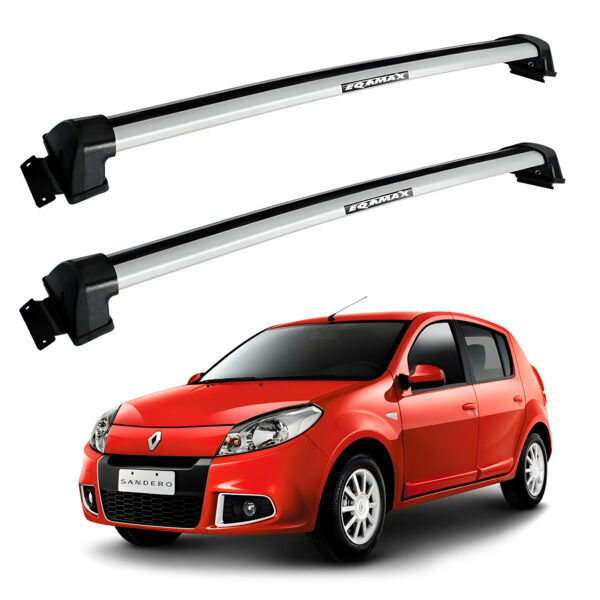 Barras De Techo Eqmax New Wave Aluminio Gris Renault Sandero 4 puertas 2015-2019