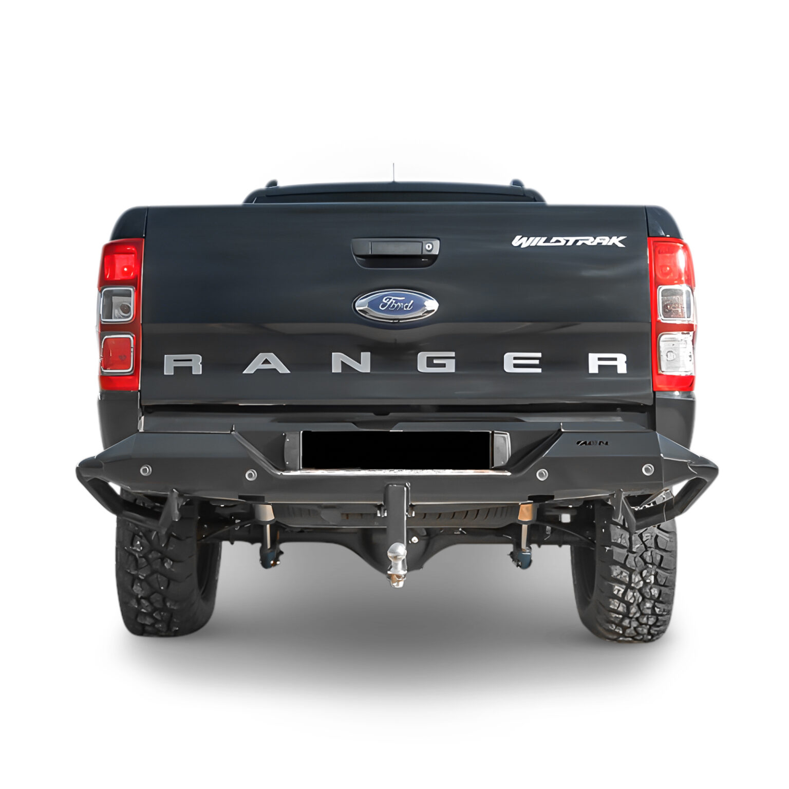 Paragolpe Trasero AFN Acero Ford Ranger 2012-2022 Negro - ProtecCar