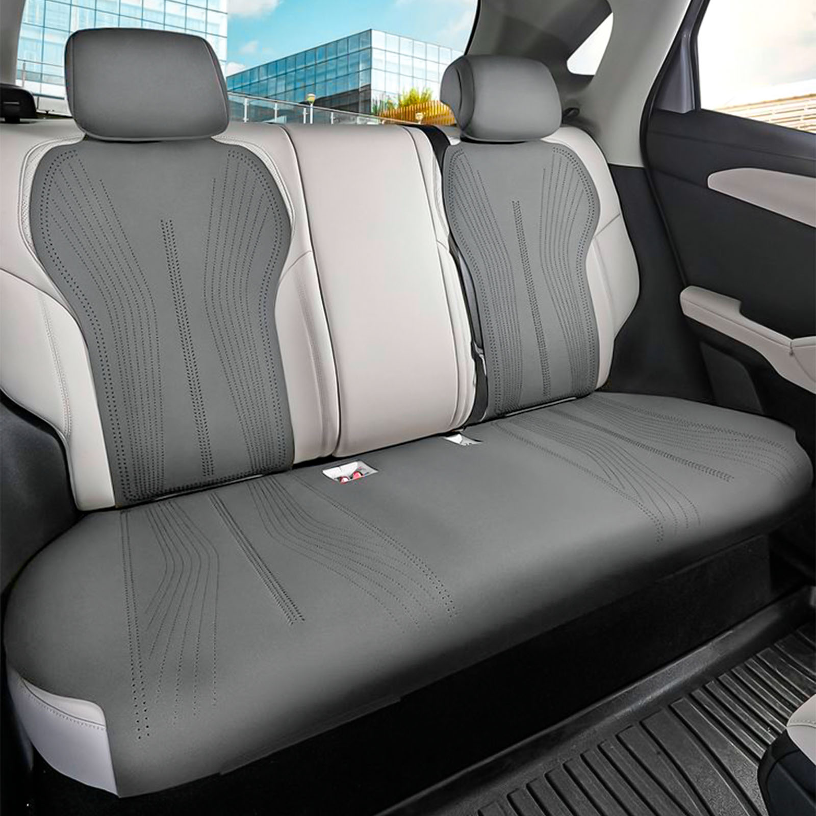 Kit Fundas BYD Yuan Pro 2024+ Gris Oscuro/Naranja Colocadas - Image 4