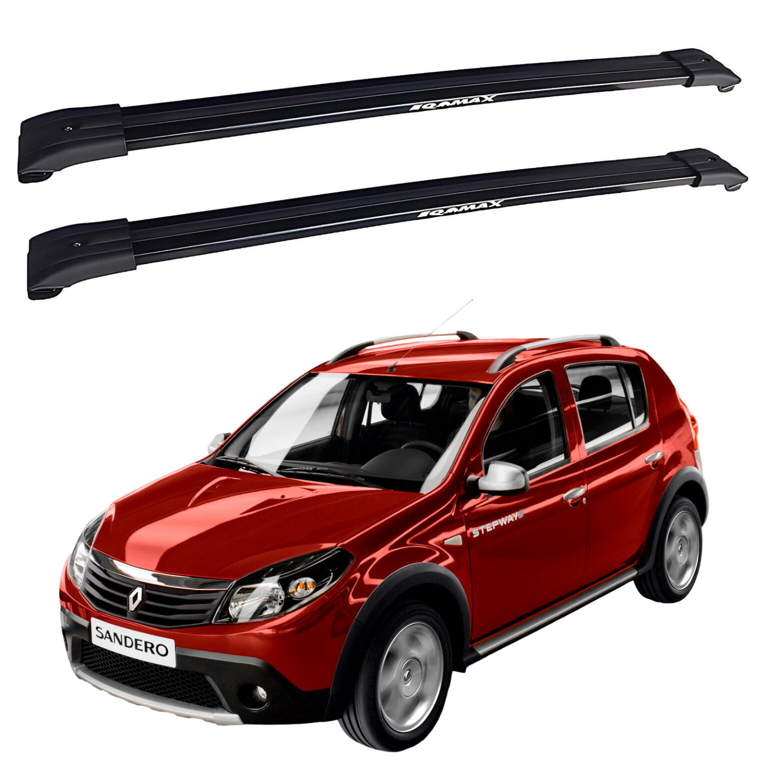 Barras De Techo Aluminio Renault Sandero Stepway 09-13 Negro - ProtecCar