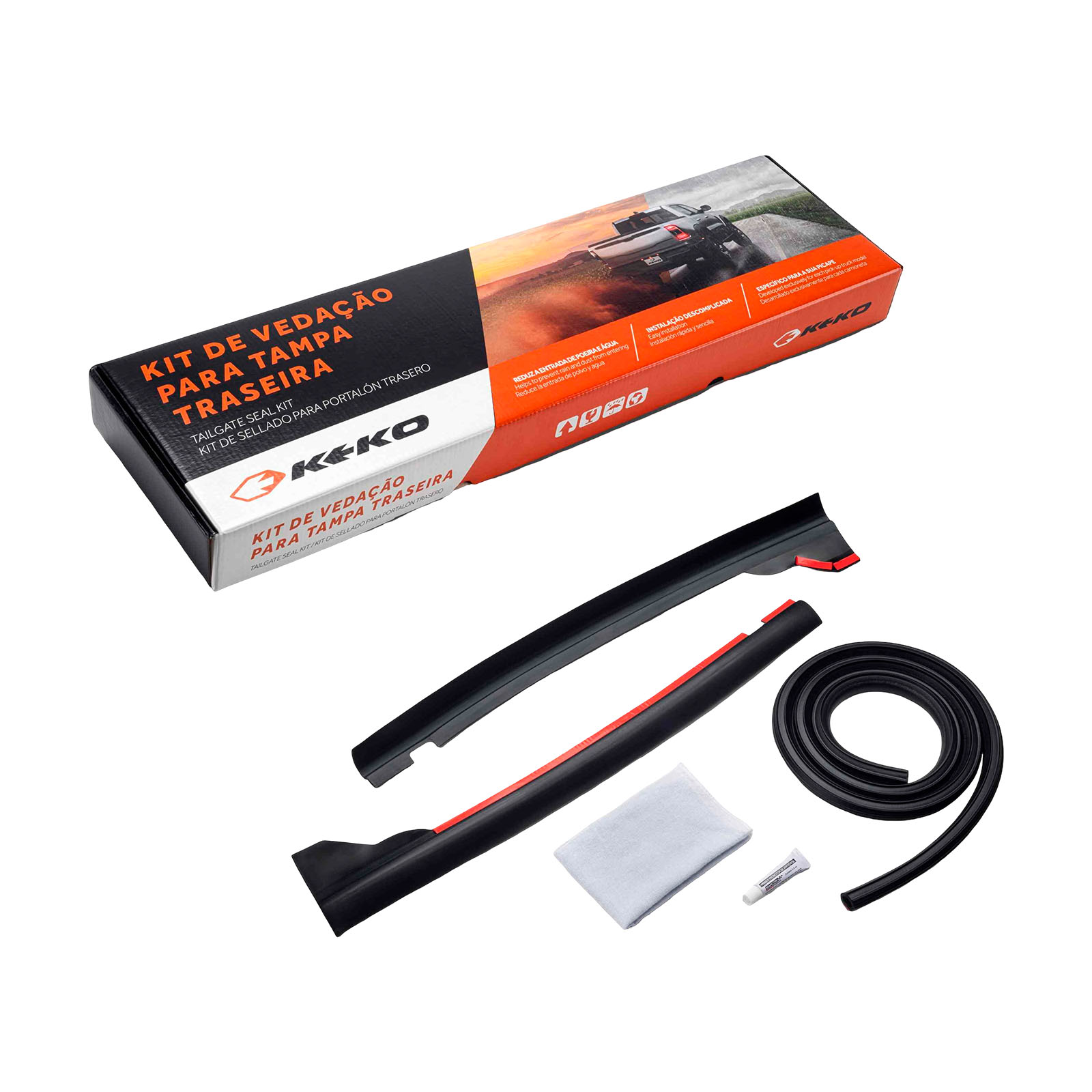 Kit Sellado Portón Trasero Keko Great Wall Poer 2025+ Negro