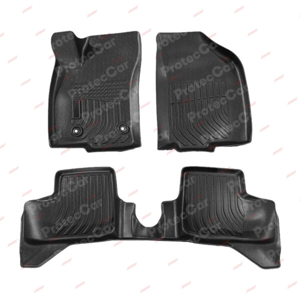 Juego De Alfombras 3D Spaco TPE Negro Fiat Strada 2021+ DC