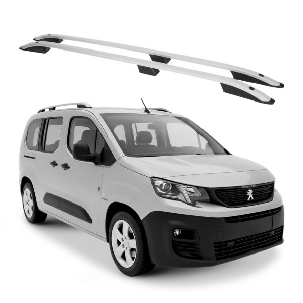Barras Techo Longitudinales Aluminio Peugeot Partner K9 Gris